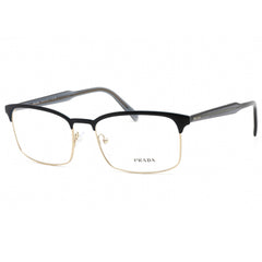 Prada Men's Eyeglasses - Matte Blue/Pale Gold Metal Rectangular Frame | PR54WV VH81O1