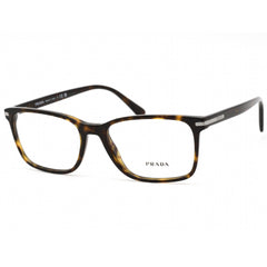 Prada Men's Eyeglasses - Tortoise Rectangular Frame Clear Demo Lens | 0PR 14WV 2AU1O1