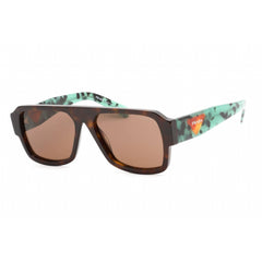 Prada Men's Sunglasses - Full Rim Havana Plastic Pilot Shape Frame | 0PR 22YS 2AU06B