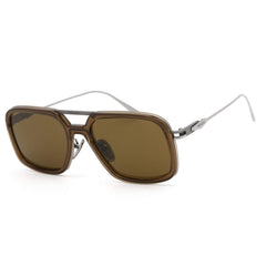 Prada Men's Sunglasses - Green Dark Brown Pilot Full-Rim Frame | 0PR 57ZS 18F01T