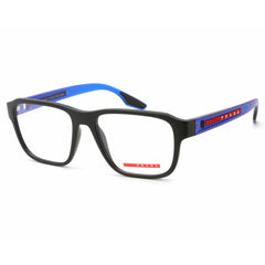 Prada Sport Men's Eyeglasses - Black Rubber Rectangular Frame | 0PS 04NV 15C1O1