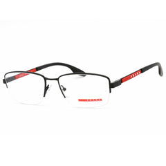 Prada Sport Men's Eyeglasses - Black Semi-Rimless Metal Frame | 0PS 51OV 1AB1O1