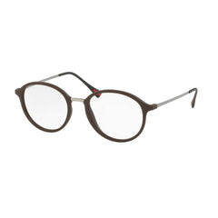 Prada Sport Men's Eyeglasses - Brown Rubber Round Frame | PRADA SPORT 0PS01IV VYY1O151