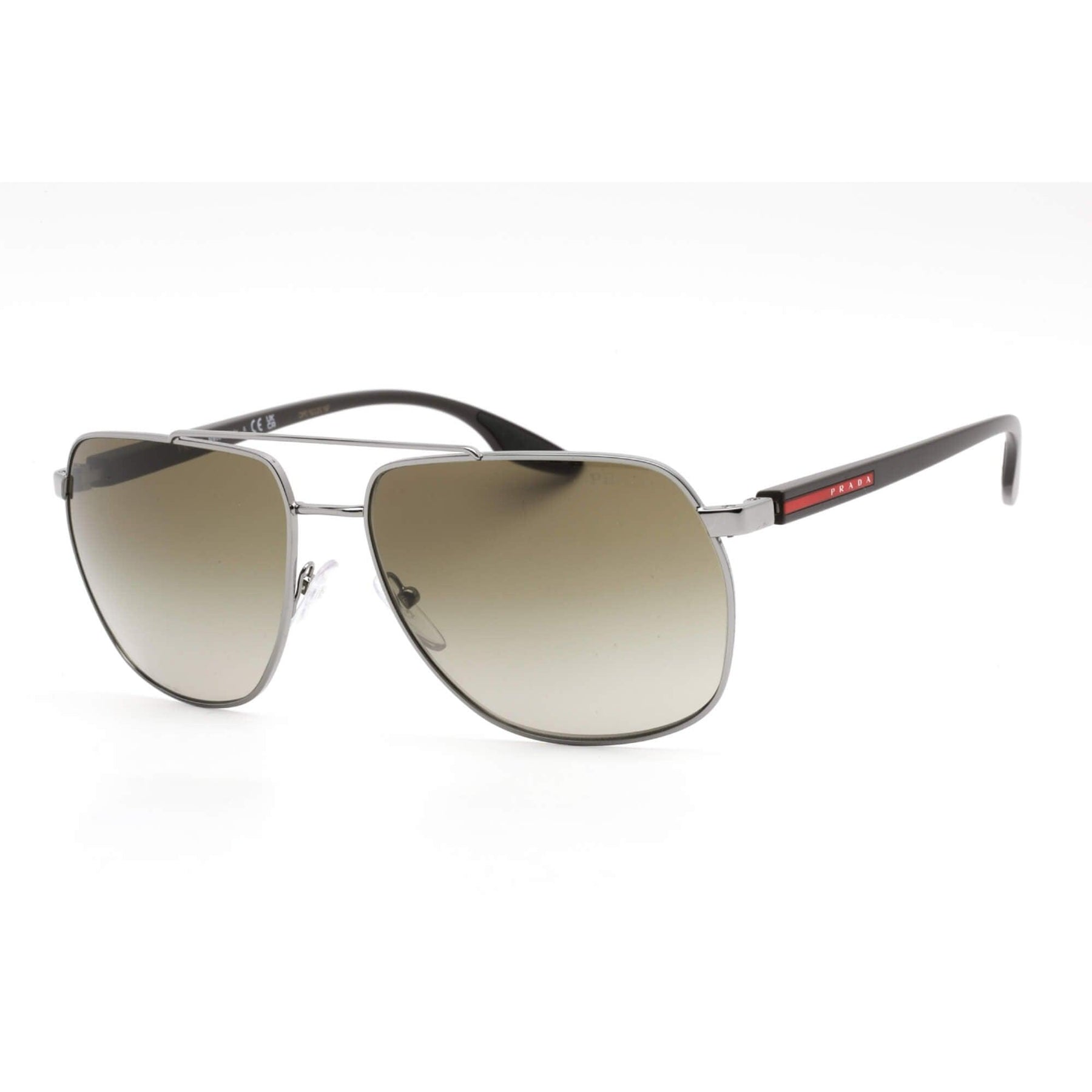 Prada Sport Men's Sunglasses - Gunmetal Frame Brown Gradient Lens
