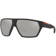 Prada Sport Men's Sunglasses - Linea Rossa Black Rubber Full-Rim PS08US DG02B0