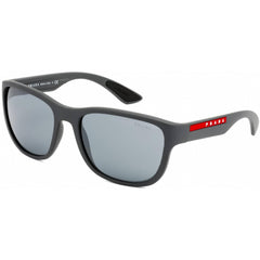 Prada Sport Unisex Sunglasses - Grey Rubber Rectangular Shape Frame | PS01US UFK5L0