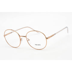 Prada Unisex Eyeglasses - Pink Gold Round Metal Full-Rim Frame | 0PR 55WV SVF1O1
