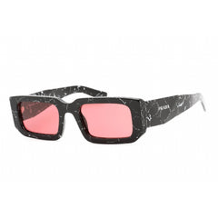 Prada Unisex Sunglasses - Abstract Black/White Plastic Rectangular | 0PR 06YS 05W06O