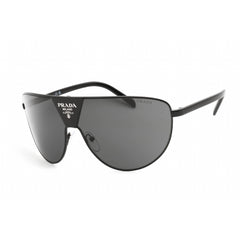 Prada Unisex Sunglasses - Full Rim Black Metal Shield Shape Frame | 0PR 69ZS 1AB5S0