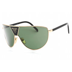 Prada Unisex Sunglasses - Full Rim Gold/Black Metal Shield Frame | 0PR 69ZS 5AK05V