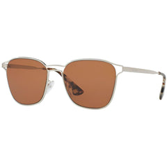 Prada Unisex Sunglasses - Silver Metal Full Rim Square Frame | PRADA 0PR54TS 1BC6N055