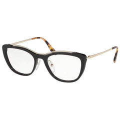 Prada Women's Eyeglasses - Black Cat Eye Full-Rim Frame | PRADA 0PR04VV 1AB1O153