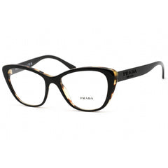 Prada Women's Eyeglasses - Black/Medium Havana Cat Eye Plastic Frame | 0PR 04WV 3891O1