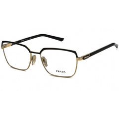 Prada Women's Eyeglasses - Black/Pale Gold Full Rim Frame Clear Lens | 0PR 56YV AAV1O1