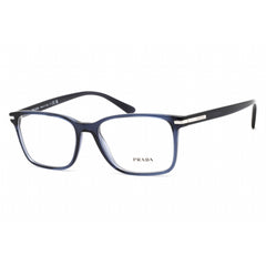 Prada Women's Eyeglasses - Blue Crystal Plastic Rectangular Frame | 0PR 14WV 08Q1O1