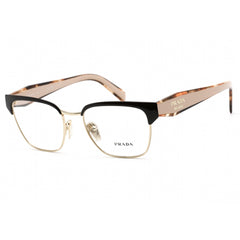 Prada Women's Eyeglasses - Brown/Pale Gold Full Rim Rectangular | PR 65YV KOF1O1