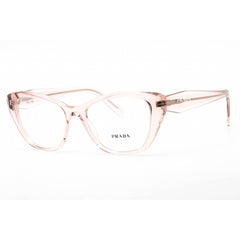 Prada Women's Eyeglasses - Cat Eye Shape Crystal Pink Plastic Frame | 0PR 19WV 15J1O1