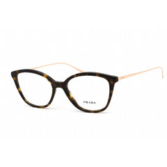 Prada Women's Eyeglasses - Clear Lens Havana Plastic Cat Eye Frame | 0PR 11VV 2AU1O1