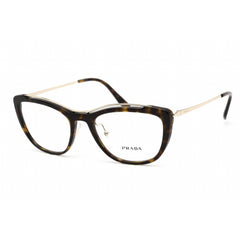 Prada Women's Eyeglasses - Conceptual Havana Plastic/Metal Cat Eye | 0PR 04VV 2AU1O1