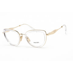 Prada Women's Eyeglasses - Crystal Plastic/Metal Cat Eye Shape Frame | 0PR 54ZV 2AZ1O1