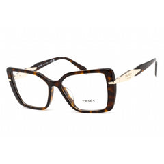Prada Women's Eyeglasses - Dark Havana Plastic Square Shape Frame | 0PR 03ZVF 2AU1O1