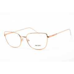 Prada Women's Eyeglasses - Full Rim Cat Eye Rose Gold Metal Frame | 0PR 59YV SVF1O1