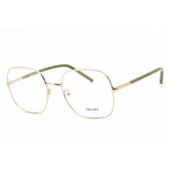 Prada Women's Eyeglasses - Full Rim Square Pale Gold Metal Frame | 0PR 56WV ZVN1O1