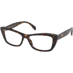 Prada Women's Eyeglasses - Havana Plastic Cat Eye Frame | PRADA 0PR 15XVF 2AU1O1