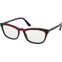 Prada Women's Eyeglasses - Havana Red Rectangular Frame | PRADA 0PR10VV 3201O152