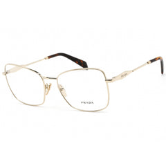Prada Women's Eyeglasses - Pale Gold Metal Frame Clear Demo Lens | 0PR 53ZV ZVN1O1
