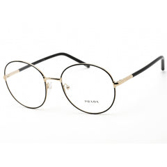 Prada Women's Eyeglasses - Pale Gold/Black Frame Clear Demo Lens | 0PR55WV AAV1O1