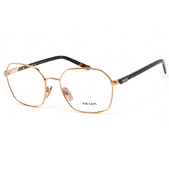 Prada Women's Eyeglasses - Pink Gold Hexagonal Metal Full Rim Frame | 0PR 55YV SVF101