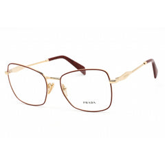 Prada Women's Eyeglasses - Red Gold Butterfly Metal Full-Rim Frame | 0PR 53ZV 12F1O1