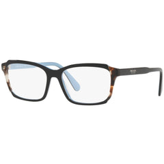 Prada Women's Eyeglasses - Top Black/Azure/Spotted Brown Plastic | 0PR01VVF KHR1O1