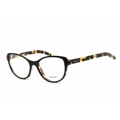 Prada Women's Eyeglasses - Top Black/Havana Cat Eye Plastic Frame | 0PR 12VV NAI1O1
