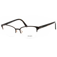 Prada Women's Eyeglasses - Top Brown Rose Gold Rectangular Frame | PR 61XV 3311O1