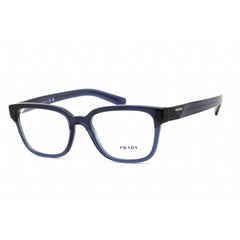 Prada Women's Eyeglasses - Transparent Blue Plastic Square Frame | 0PR 04YV 08Q1O1