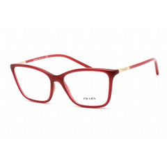 Prada Women's Eyeglasses - Transparent Burgundy Plastic Cat Eye | 0PR 08WV 2BM1O1