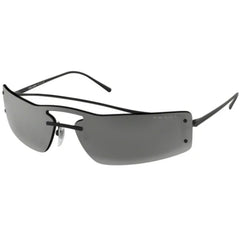 Prada Women's Sunglasses - Black Half Rim Rectangular Frame | PRADA 0PR61VS 1AB5L038