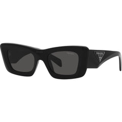 Prada Women's Sunglasses - Black Plastic Cat Eye Frame Dark Grey Lens | 13ZSF 1AB5S0