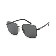 Prada Women's Sunglasses - Black White Rectangular Frame Grey Lens | 0PR 55YS 1AB5S0