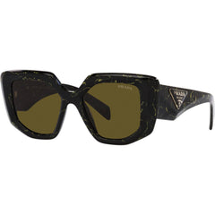 Prada Women's Sunglasses - Black Yellow Marble Plastic Butterfly Frame | 14ZSF 19D01T