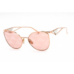 Prada Women's Sunglasses - Full Rim Pink Gold Metal Cat Eye Frame | 0PR 50ZS SVF05T
