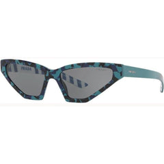 Prada Women's Sunglasses - Grey Lens Camouflage Green Frame | PRADA 0PR12VS 4456Q057