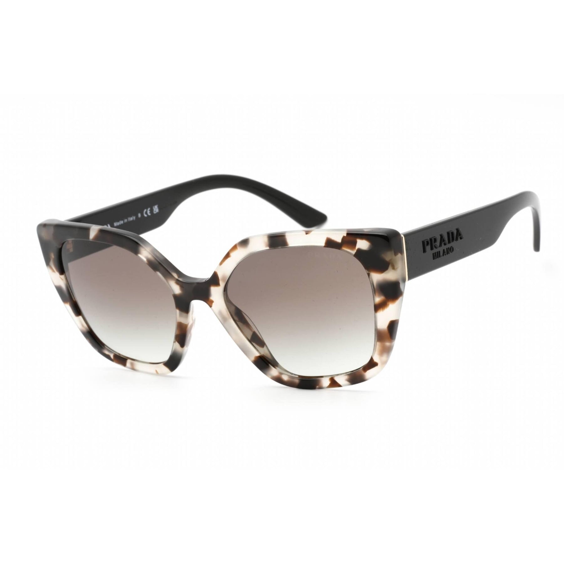 Prada Milano Women Sunglasses | Gunmetal & Brown | Grey Gradient Lens | New Amazon.com: Prada PR 13YS 1AB5S0 Grey Plastic Cat-Eye  main image 3