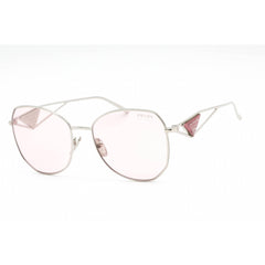 Prada Women's Sunglasses - Silver Aviator Metal Frame Pink Lens | 0PR 57YS 1BC06R