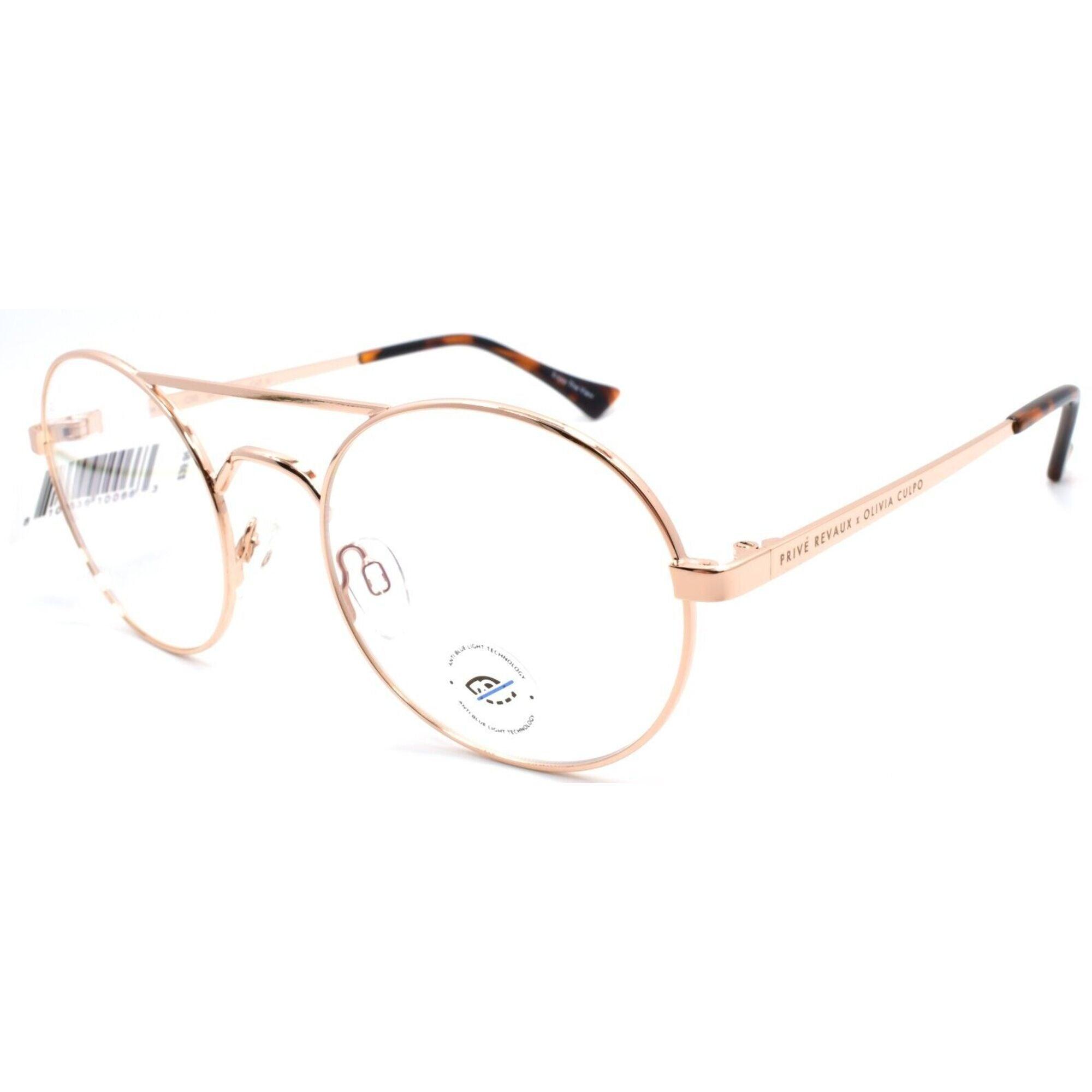 Prive Revaux Unisex Eyeglasses - Gold Round Full-Rim Metal Frame | The