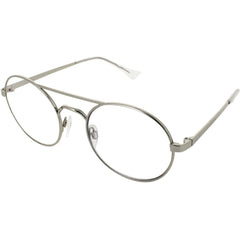 Prive Revaux Unisex Eyeglasses - Palladium Metal Full Rim Round | The Jane Silver
