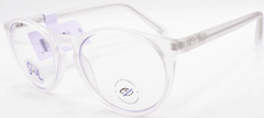 Prive Revaux Unisex Eyeglasses - Plastic Round Full-Rim Frame | The Half Note Matte Crystal