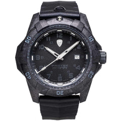 Protek Unisex Quartz Watch - Dive Series Rotating Bezel Black Dial Rubber Strap | 1001